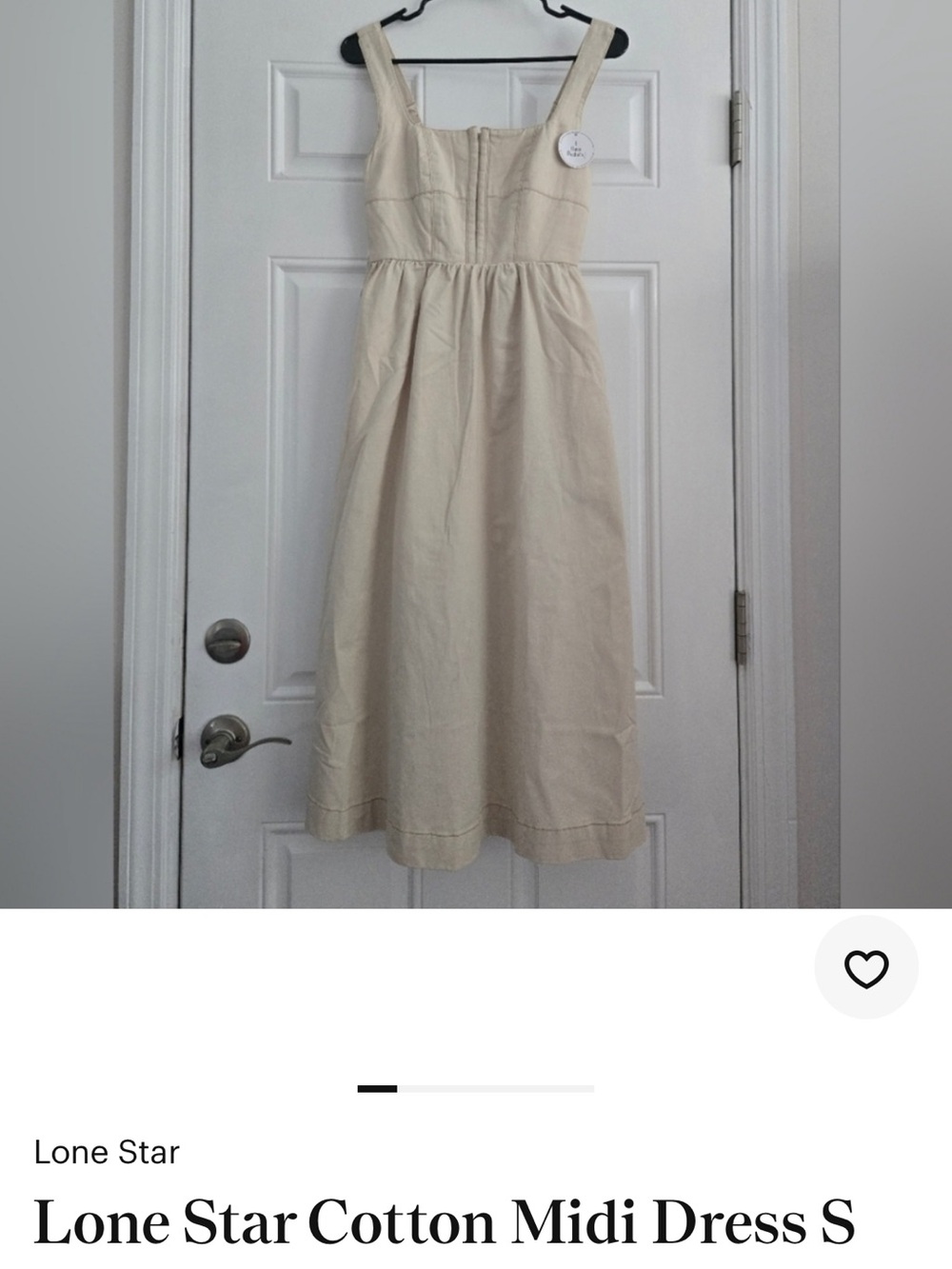 Lone Star Cream Cotton Midi Dress
